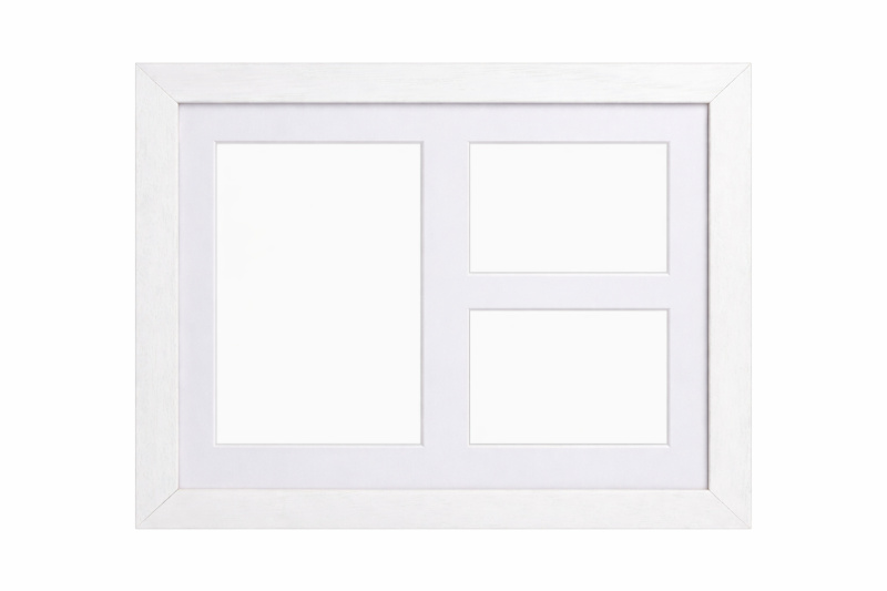 Tiny Memories Sada na otisk miminka v dřevěném rámečku, trojrámek - dárková sada  - bílý