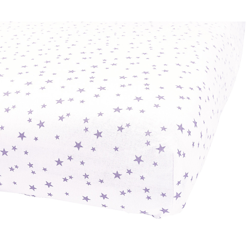 Mamo Tato Bavlněné prostěradlo do postýlky 60x120cm - bílé s mini hvězdičkami