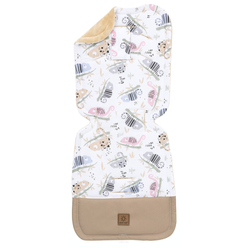 Mamo Tato Vložka do kočárku prošívaná minky - Chameleonci béžová