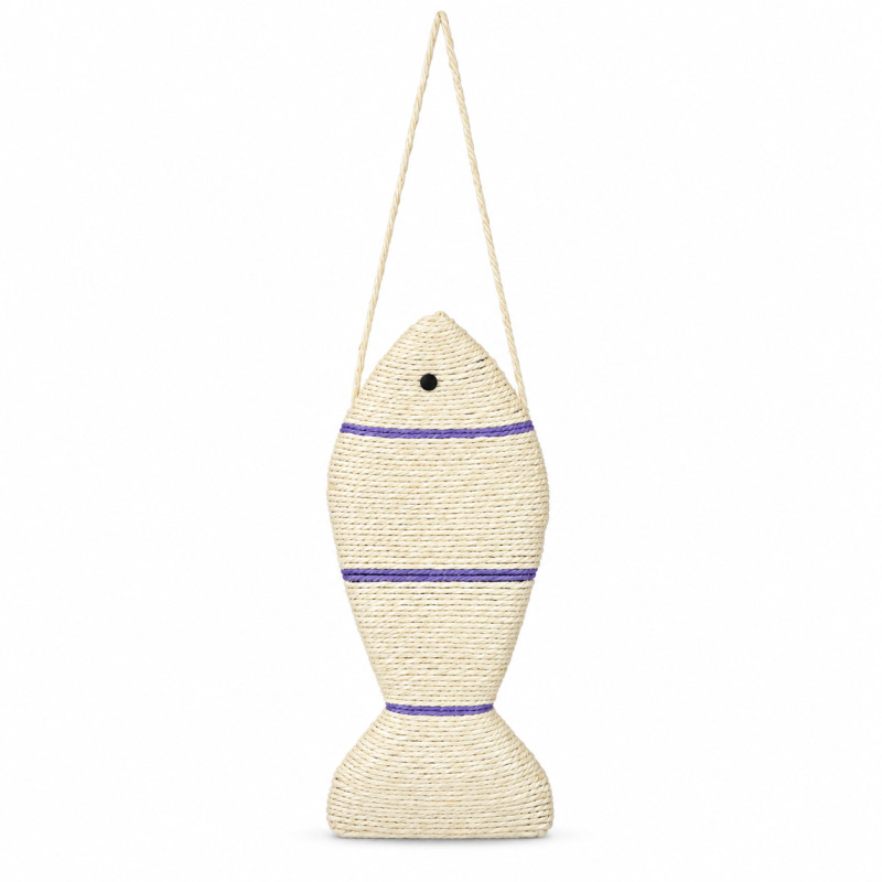 NELLYS Škrabadlo pro kočky ve tvaru ryby ze sisalu, 40 cm
