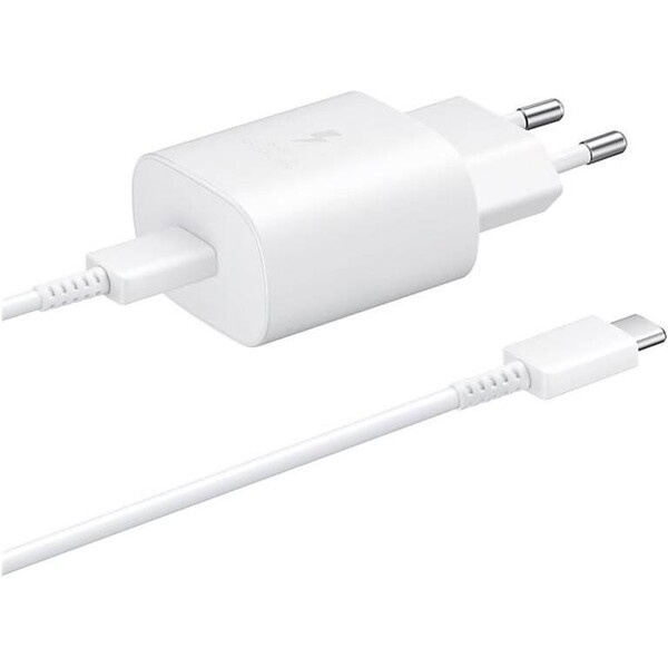 Samsung nabíječka (25W) + USB-C kabel bílá (Bulk)
