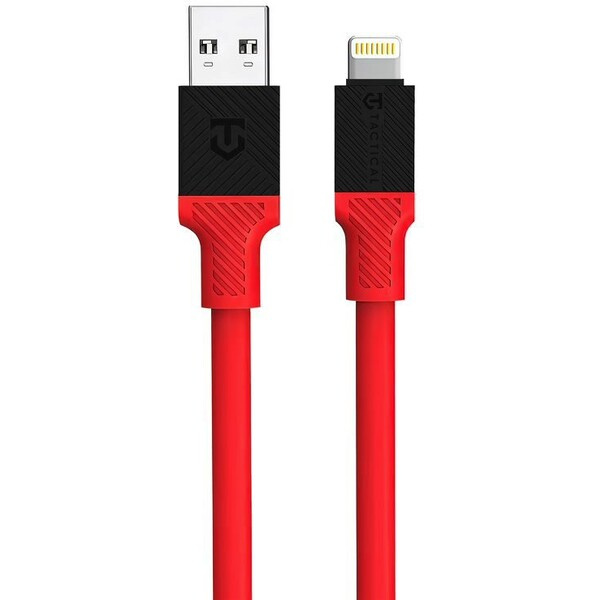 Tactical Fat Man kabel USB-A/Lightning (1m) červený
