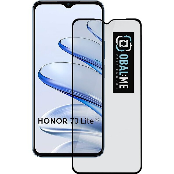 OBAL:ME 5D Tvrzené Sklo pro Honor 70 Lite černé