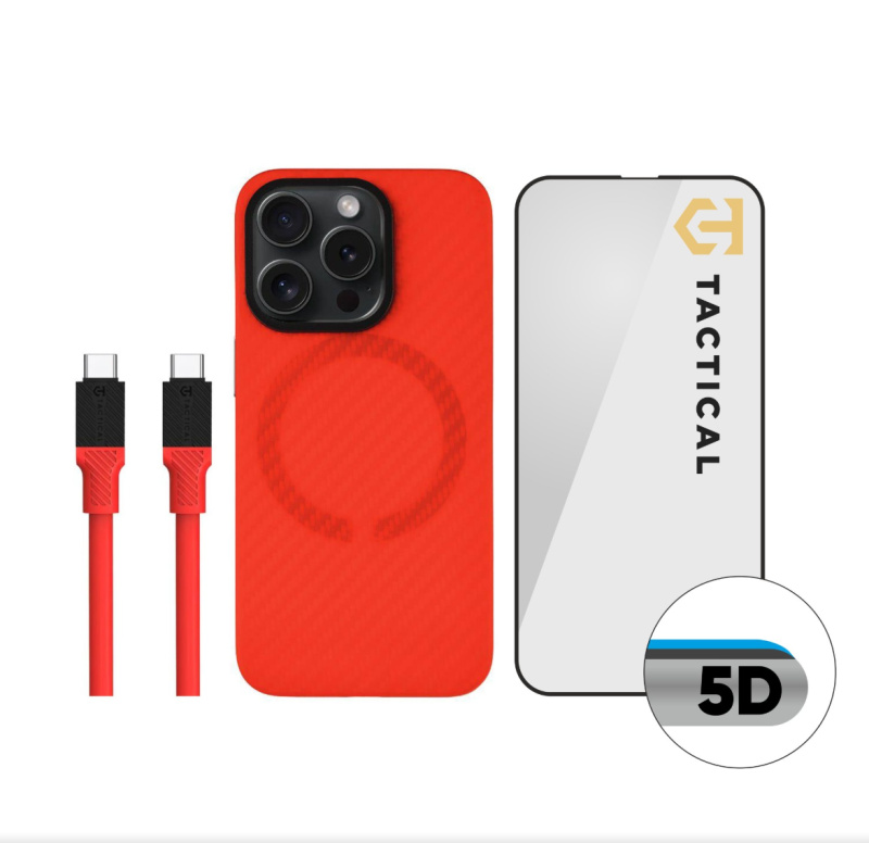 Tactical Red Limited Edition Combo pro Apple iPhone 15 Pro červené