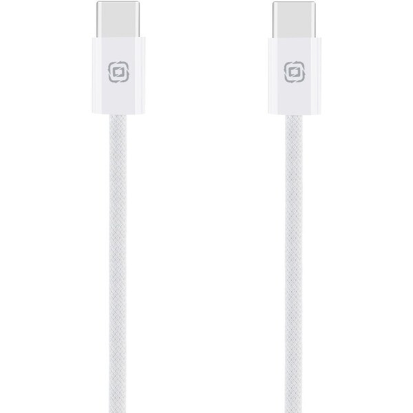 OBAL:ME Super Fast USB-C/USB-C pletený kabel (60W) 1m bílý