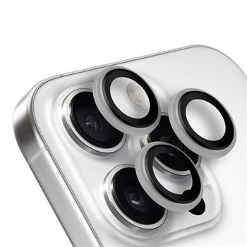 OBAL:ME ochrana čoček Apple iPhone 15 Pro/15 Pro Max bílý titan