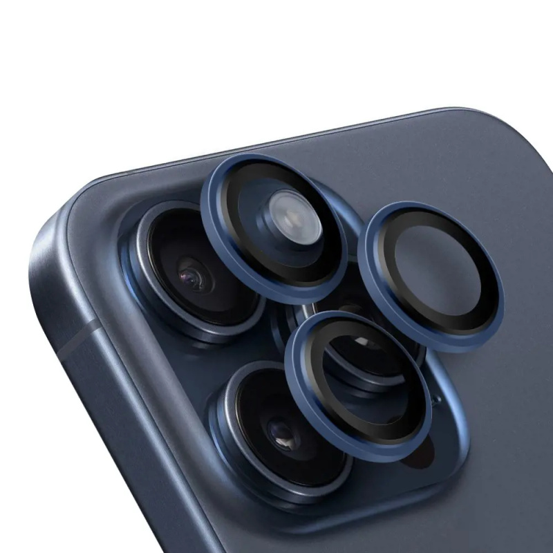 OBAL:ME ochrana čoček Apple iPhone 15 Pro/15 Pro Max modrý titan