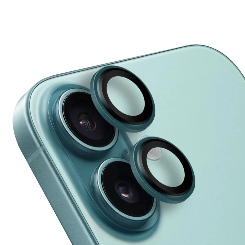 OBAL:ME ochrana čoček Apple iPhone 16/16 Plus modrozelená