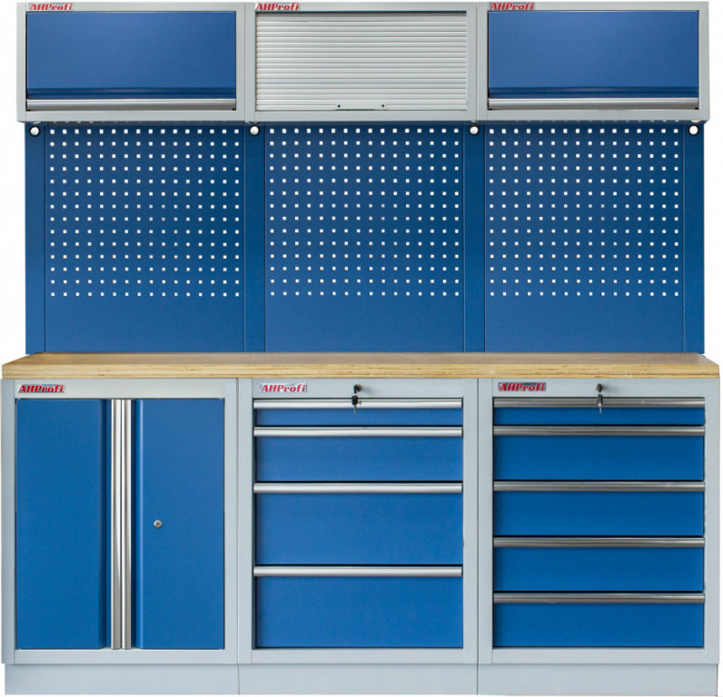 Sestava 6-ti ks PROFI BLUE dílenského nábytku 2040 x 495 x 2000 mm - MTGS1300BF