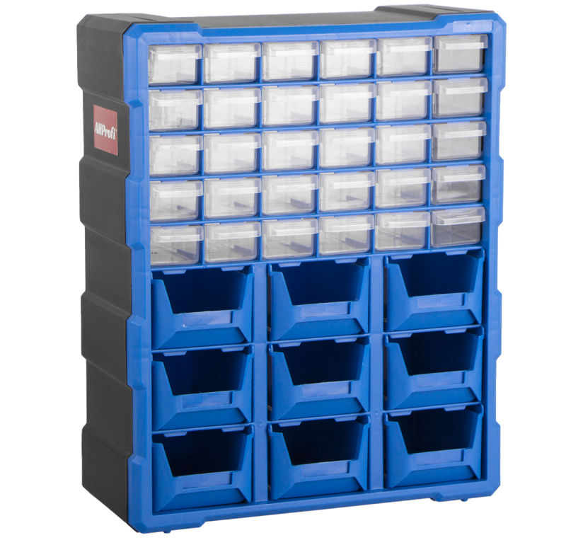 Plastový organizér / box na šroubky, 39 rozdělovníků - MW1501