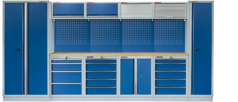 Kvalitní PROFI BLUE dílenský nábytek 4235 x 495 x 2000 mm - MTGS1300AB