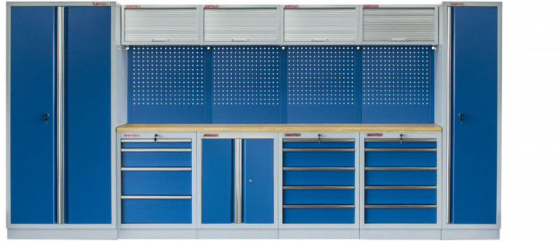 Kvalitní PROFI BLUE dílenský nábytek 4235 x 495 x 2000 mm - MTGS1300AJ