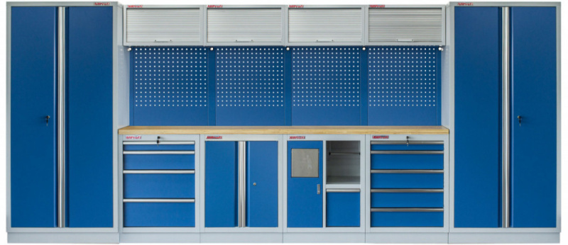 Kvalitní PROFI BLUE dílenský nábytek - 4535 x 2000 x 495 mm - MTGS1301AH