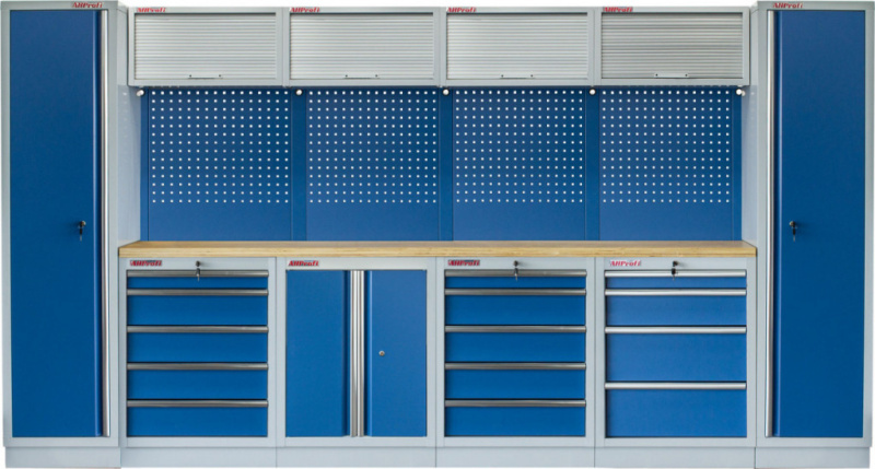 Kvalitní PROFI BLUE dílenský nábytek 3920 x 495 x 2000 mm - MTGS1300AN