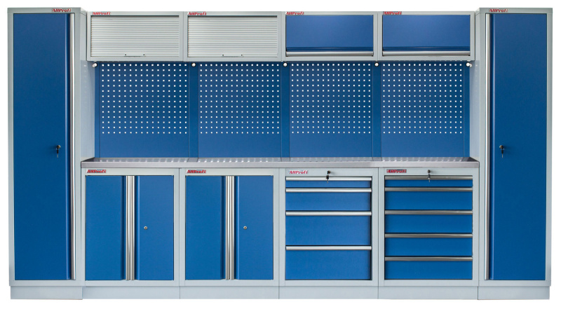 Kvalitní PROFI BLUE dílenský nábytek 3920 x 495 x 2000 mm - MTGS1300BB7