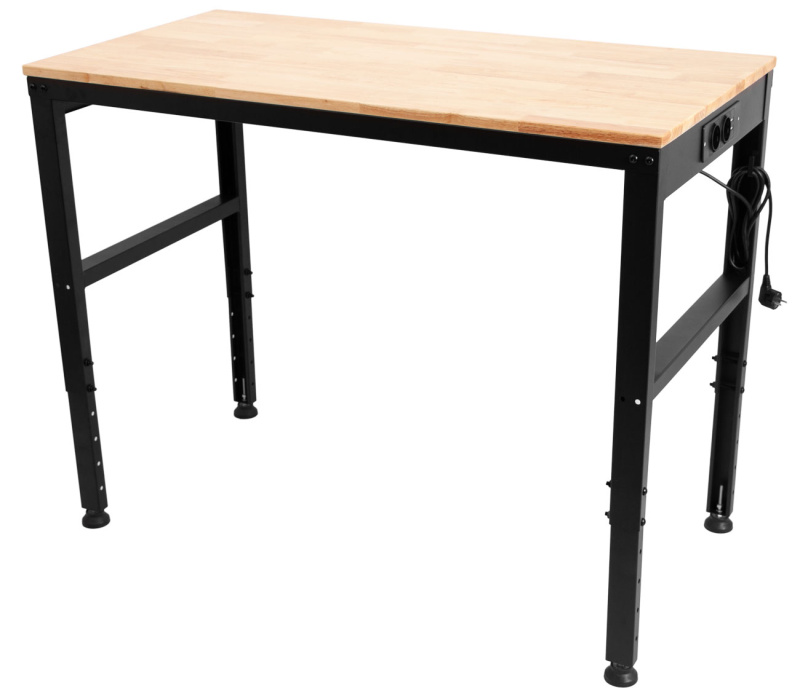 Pracovní stůl s nastavitelnou výškou, zásuvka 230V, nosnost 500 kg
