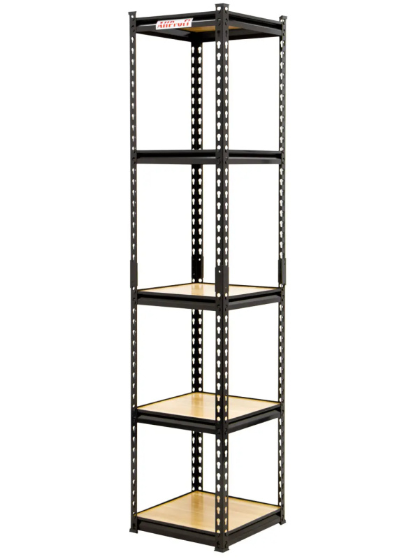 Policový regál STYLE, 5 polic, 400 x 400 x 1800 cm - AH2009