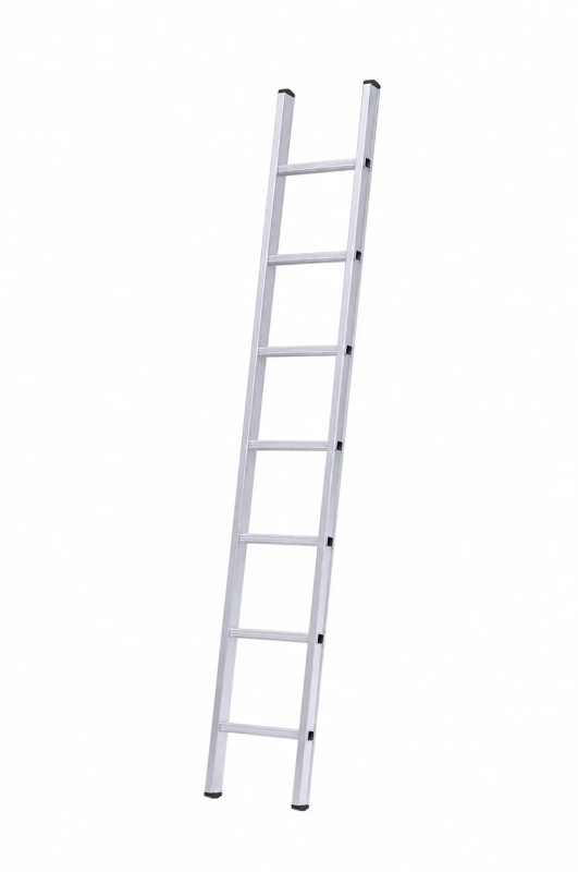 Jednodílný hliníkový žebřík AHProfi, 7 stupnů,  203 cm, 150 kg - AH707