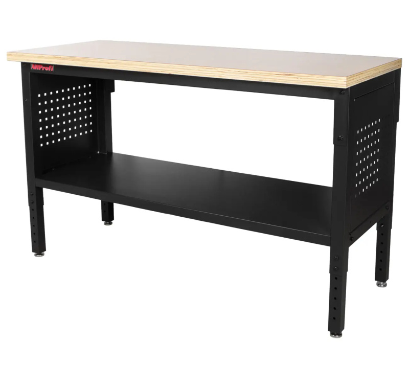 Výškově nastavitelný dílenský stůl s dřevěnou deskou, 152 cm - TSP6024