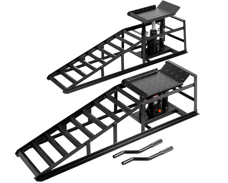 Nájezdové rampy s hydraulickým zvedákem, pár - 2 t - AH072002