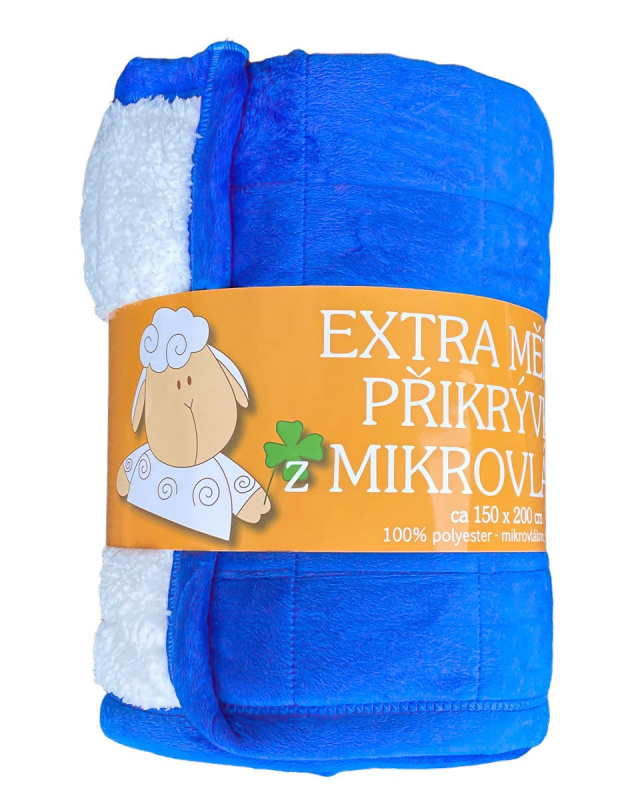 Svitap Deka mikrovlákno Ovce prošev modrá Varianta: Deka mikrovlákno Ovce prošev modrá 150x200 cm