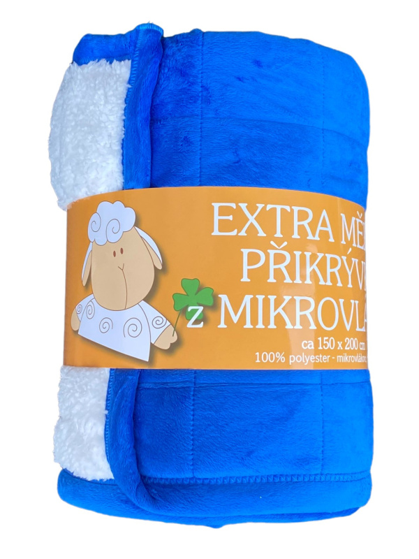 Svitap Deka mikrovlákno Ovce prošev modrá Varianta: Deka mikrovlákno Ovce prošev modrá 150x200 cm