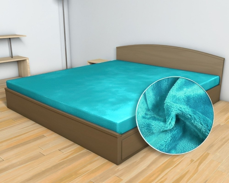 Svitap Prostěradlo mikroflanel tyrkys Varianta: Prostěradlo mikroflanel tyrkys 90x200x20 cm