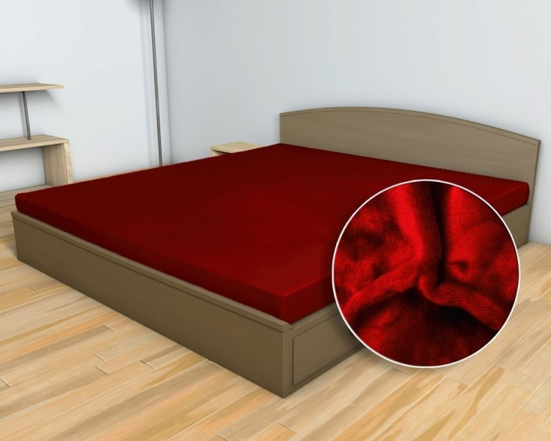 SVITAP sleep well Prostěradlo mikroflanel bordó Varianta: Prostěradlo mikroflanel bordó 180x200x20 cm