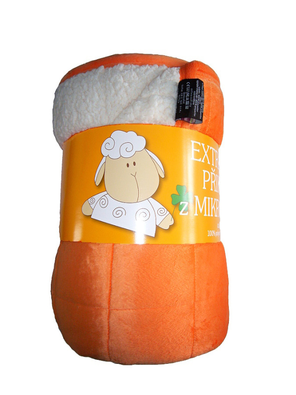 Svitap Deka mikrovlákno Ovce prošev oranžová Varianta: Deka mikrovlákno Ovce prošev oranžová 150x200 cm