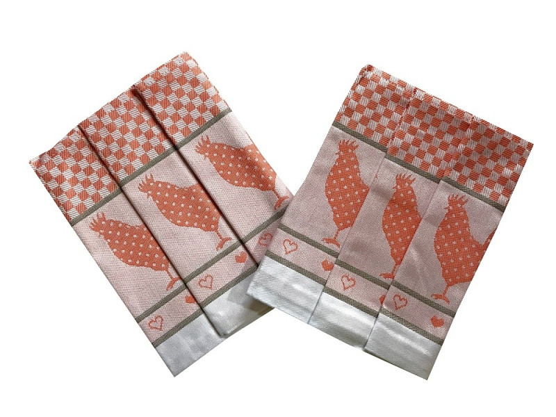 Svitap Utěrka Extra savá Slepičky oranžové 3 ks Varianta: Utěrka Extra savá 50x70 cm Slepičky oranžové 3 ks