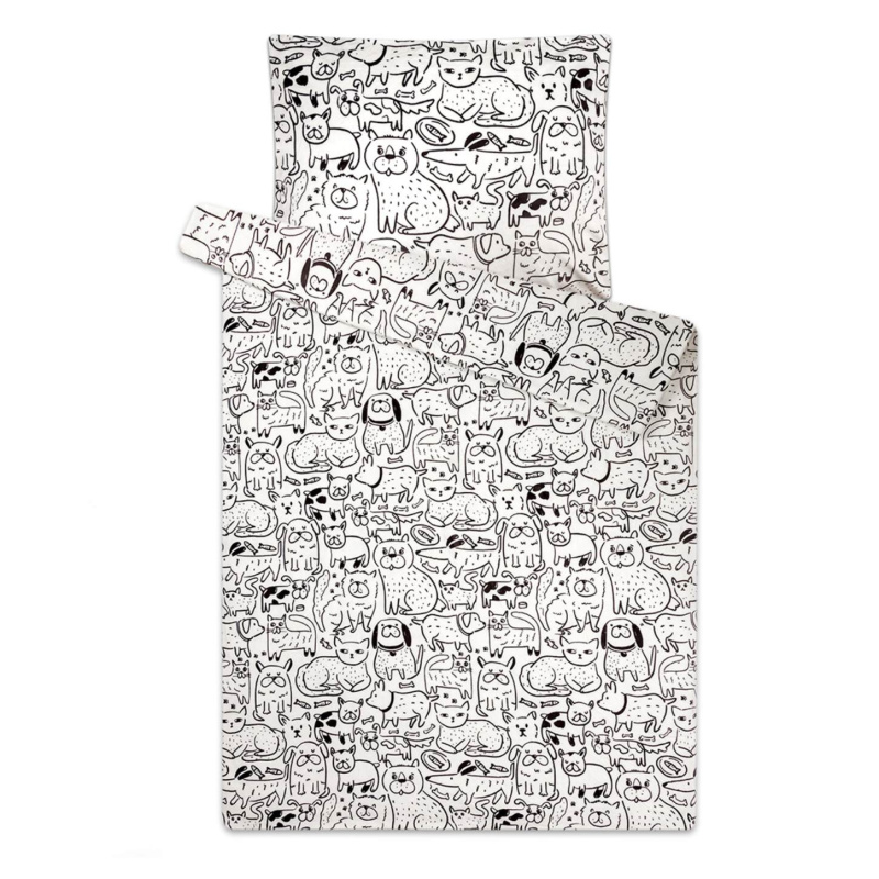Svitap Povlečení mikroflanel Kočky a Psi Varianta: Povlečení mikroflanel Kočky a Psi 140x200, 70x90 cm