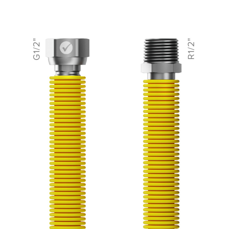 Hadice natahovací Merabell Gas Flexi R1/2"–G1/2" 30–60 cm