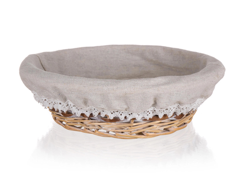 Košík DUO kulatý 26x8cm proutěný