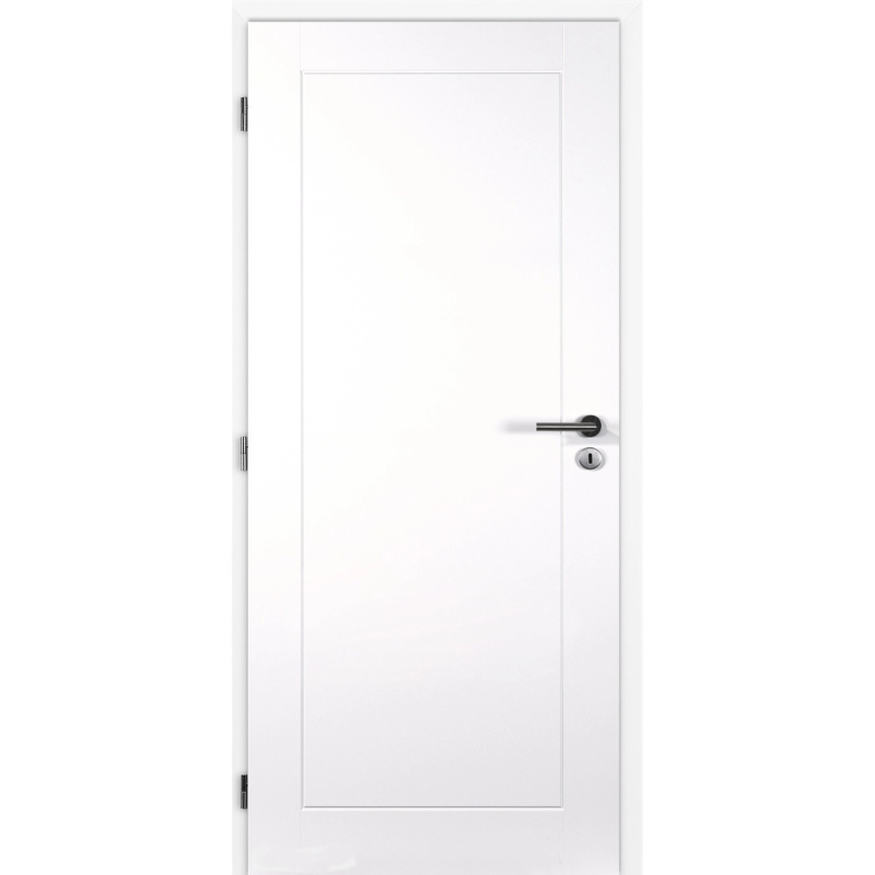 DOORNITE Profilované interiérové dveře TAMPA plné, lakované bílé, 80 L