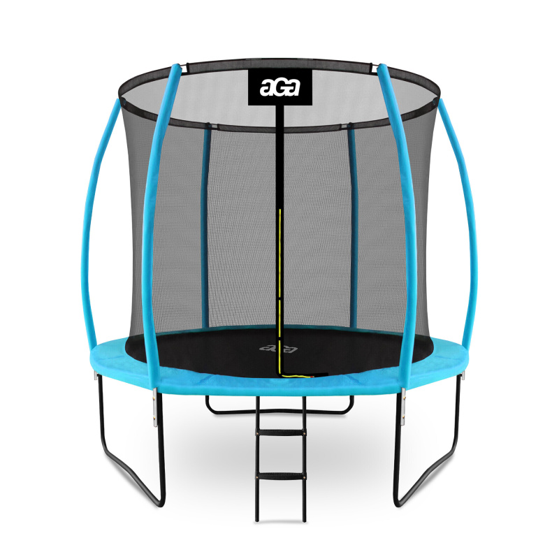 Aga SPORT EXCLUSIVE Trampolína 250 cm Světle modrá + ochranná síť + žebřík