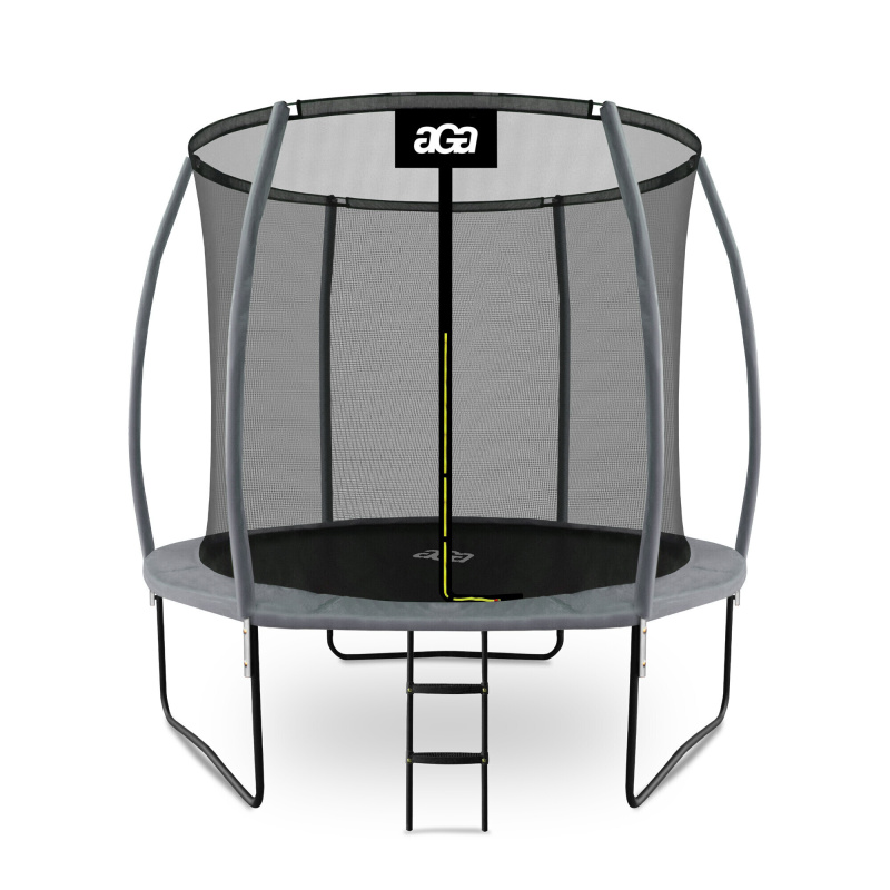 Aga SPORT EXCLUSIVE Trampolína 250 cm Šedá + ochranná síť + žebřík