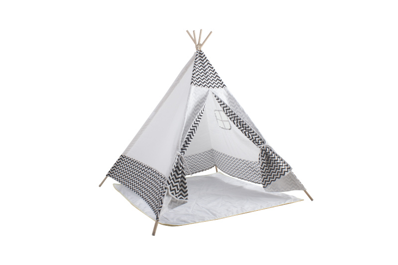 Aga4Kids Dětské Teepee ZigZag Bílý