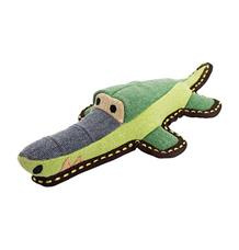 Krokodýl jutový 30 cm, robustní aport pro psy, HIPHOP DOG, zelená/šedá 1 ks