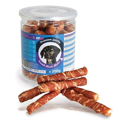 KIDDOG jehněčí steak na buvolí tyčince - PREMIUM QUALITY 200g dóza 1 dóza