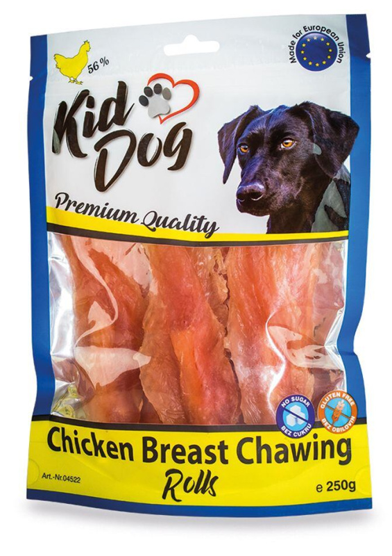 KIDDOG kuřecí prsa (lízátko) na buvolí tyčce 250 g