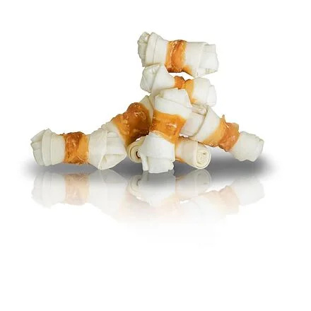 KIDDOG kuřecí masíčko na buvolím 6 cm uzlíku (20 ks/bal.) 1 bal.