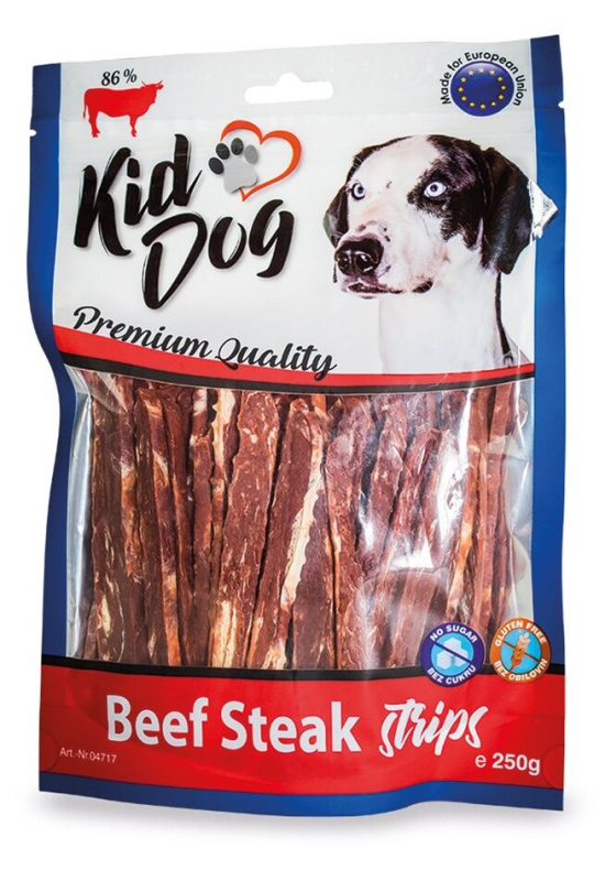 KIDDOG hovězí steak v proužku  250 g