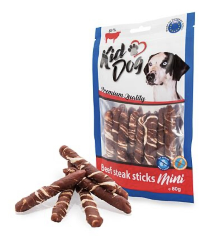 KIDDOG hovězí steak na buvolí tyčince 7-8cm 80 g