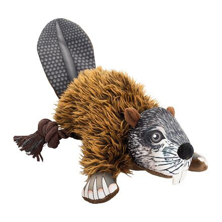 Bobr na laně 39 cm, plyšová hračka pro psy, HIPHOP DOG 1 ks