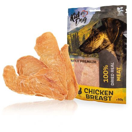 KIDDOG SUPER PREMIUM 100% kuřecí prsa, tenké plátky  50 g
