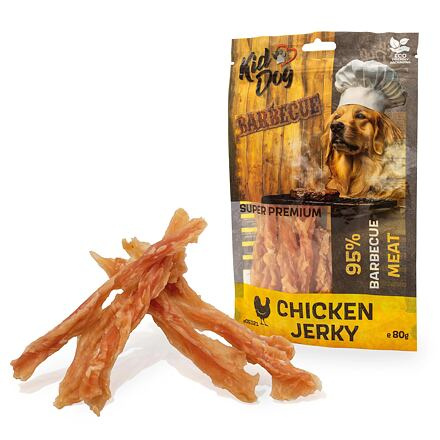 KIDDOG SUPER PREMIUM kuřecí prsa Barbecue, kroucené proužky  80 g