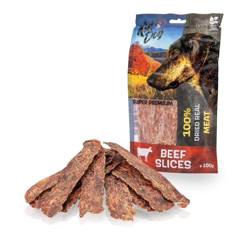 KIDDOG SUPER PREMIUM 100% hovězí maso v pásku bez aditiv 100g
