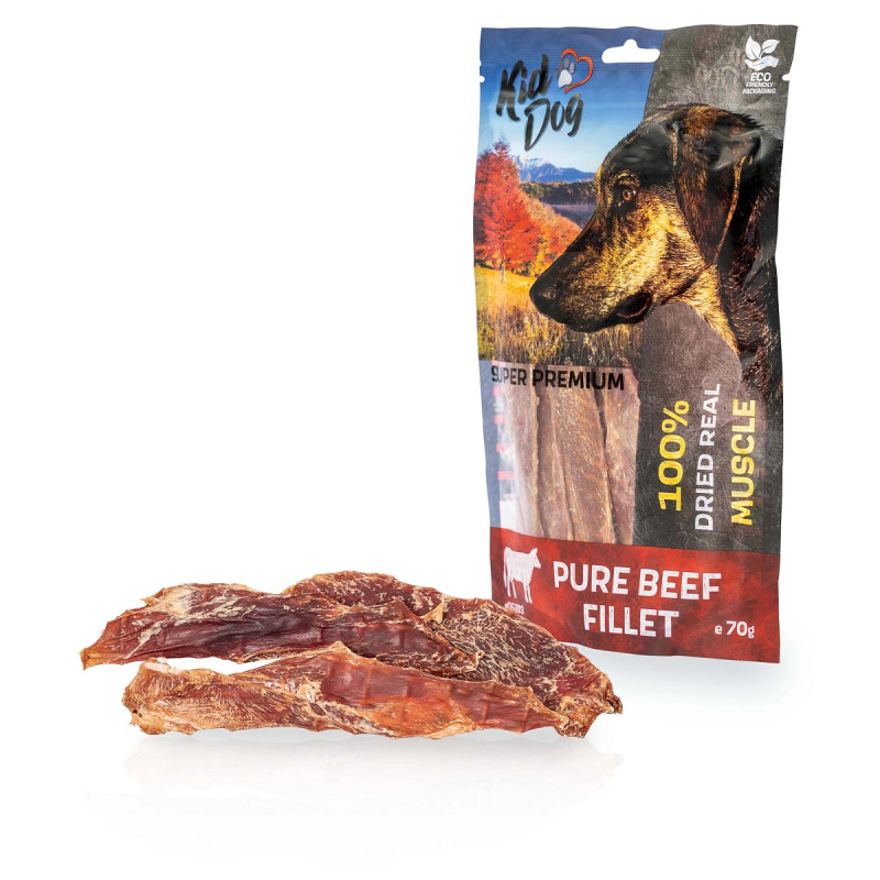KIDDOG SUPER PREMIUM 100% hovězí čistá svalovina bez aditiv  70g