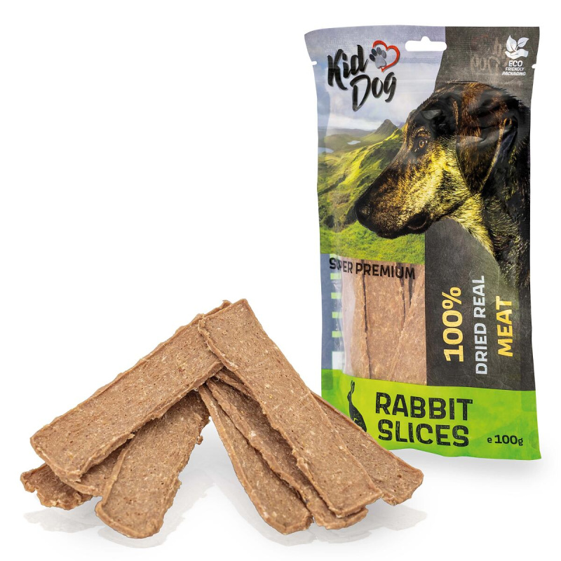 KIDDOG SUPER PREMIUM 100% králík - maso bez aditiv 100g