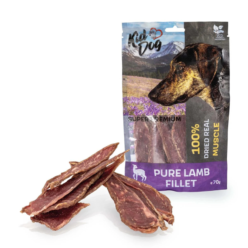 KIDDOG SUPER PREMIUM 100% jehněčí čistá svalovina bez aditiv 70g